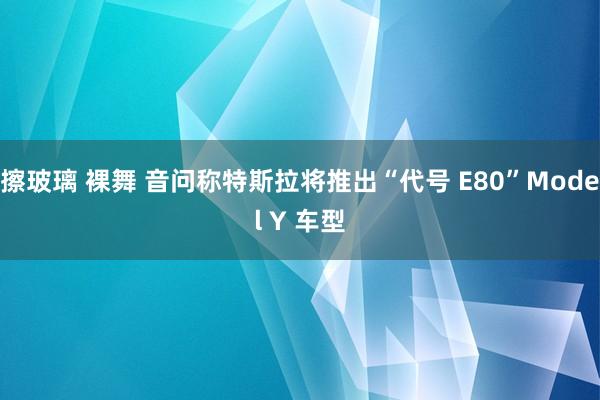 擦玻璃 裸舞 音问称特斯拉将推出“代号 E80”Model Y 车型