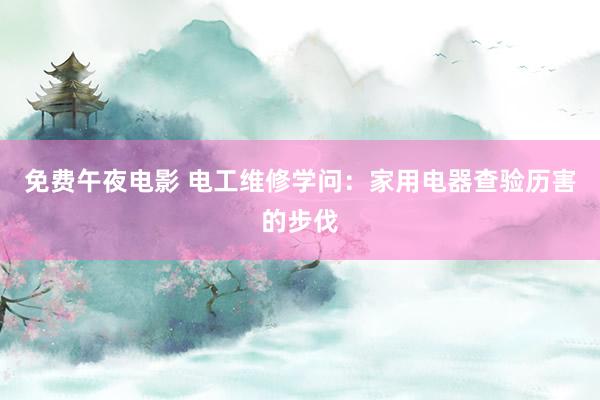 免费午夜电影 电工维修学问：家用电器查验历害的步伐